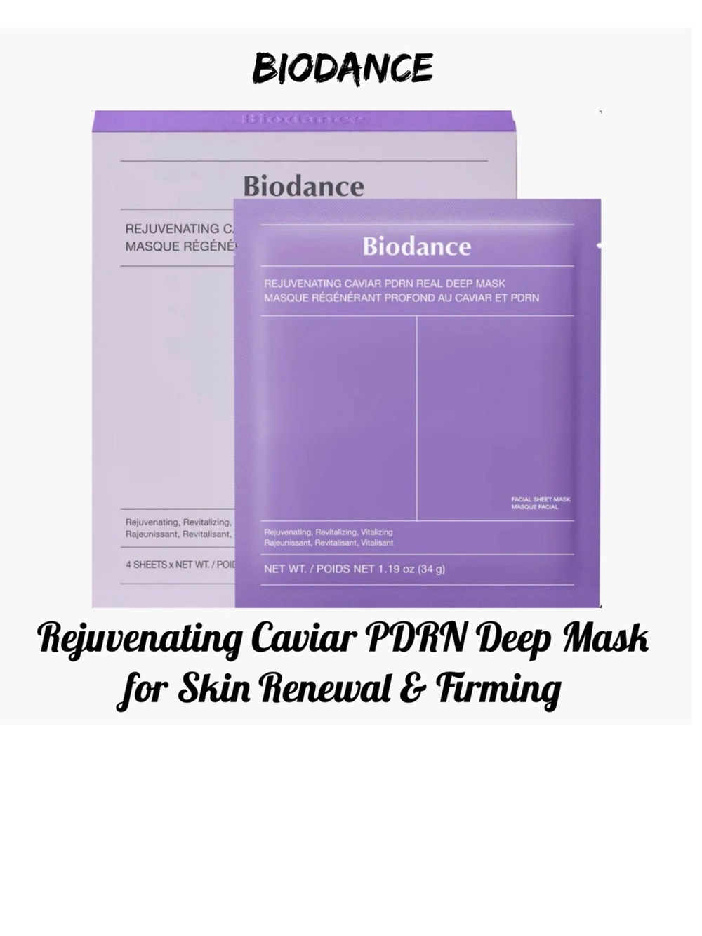 Biodance Caviar PDRN Mask for Face Renewal & Firming